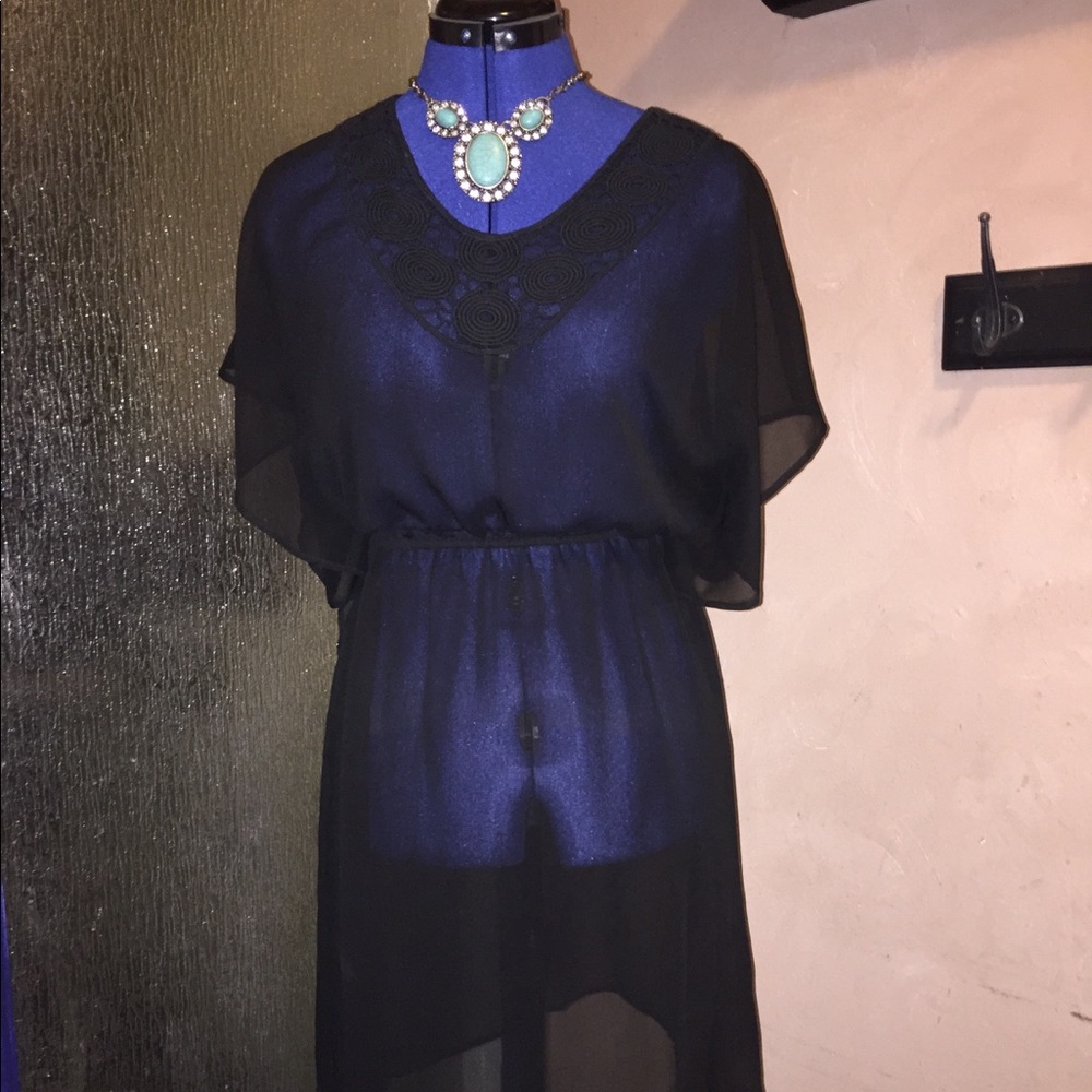 Black sheer dress